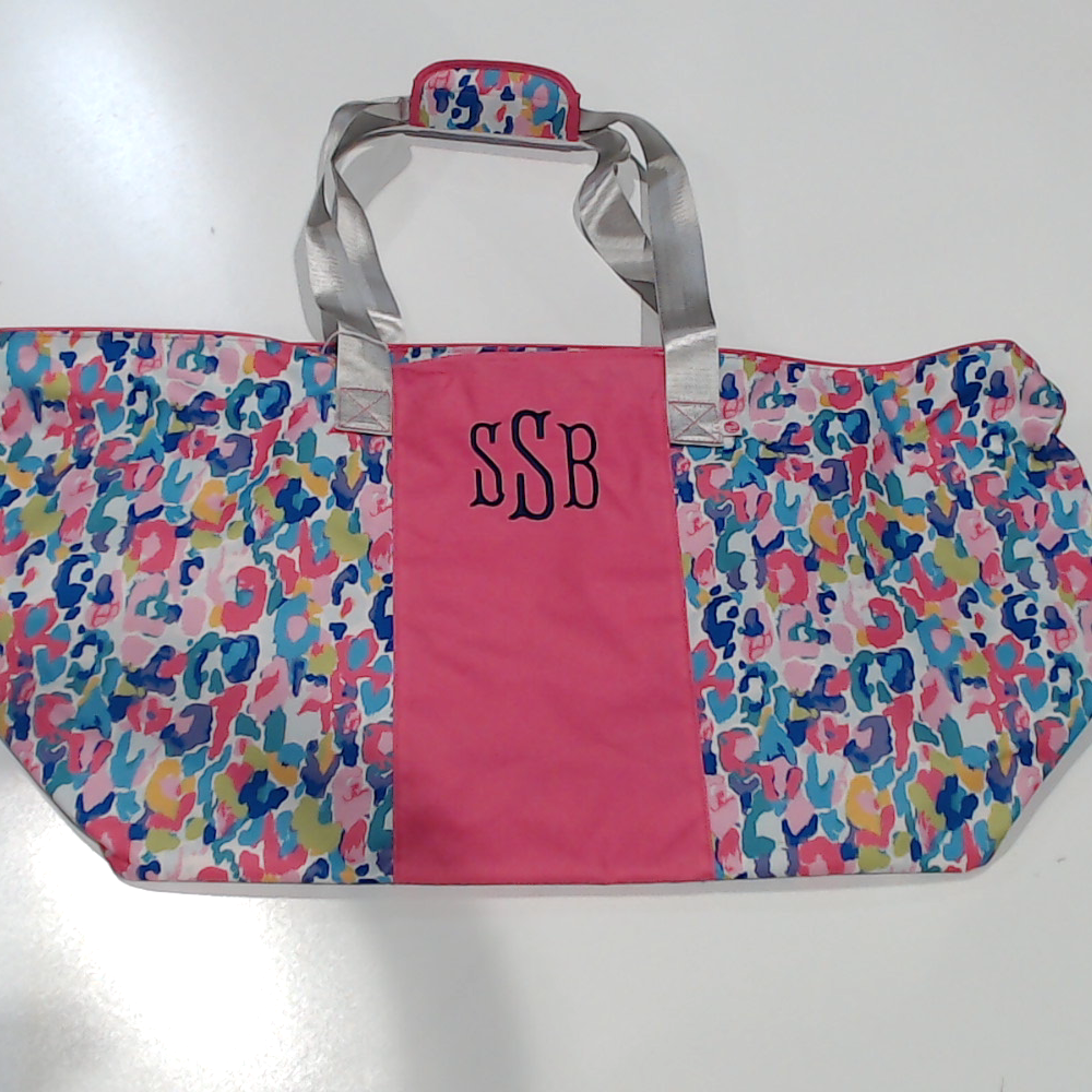BLOOPE BAGR: Monogrammed Extra Large Tote Bag