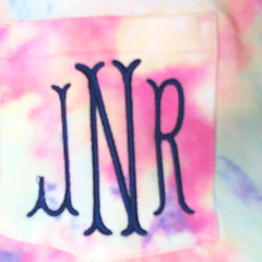 BLOOPER CLOTHING: Monogrammed Tie Dye T-Shirt