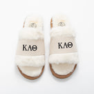 Kappa Alpha Theta Fuzzy Slippers | Ivory