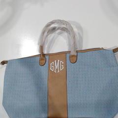 BLOOPER BAG: Monogrammed Seersucker Weekender - Promotional