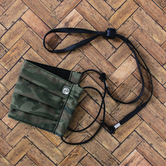 camo face mask with adjustable face mask lanyard