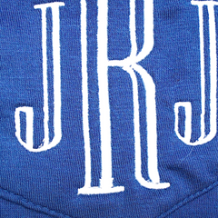 BLOOPER CLOTHING: Monogrammed Navy Top