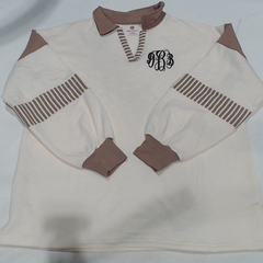 BLOOPER CLOTHING: Monogrammed Colorblock Sweatshirt