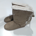 BLOOPER SHOES: Monogrammed Sherpa Tie Booties