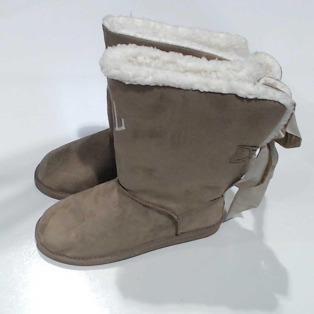 BLOOPER SHOES: Monogrammed Sherpa Tie Booties