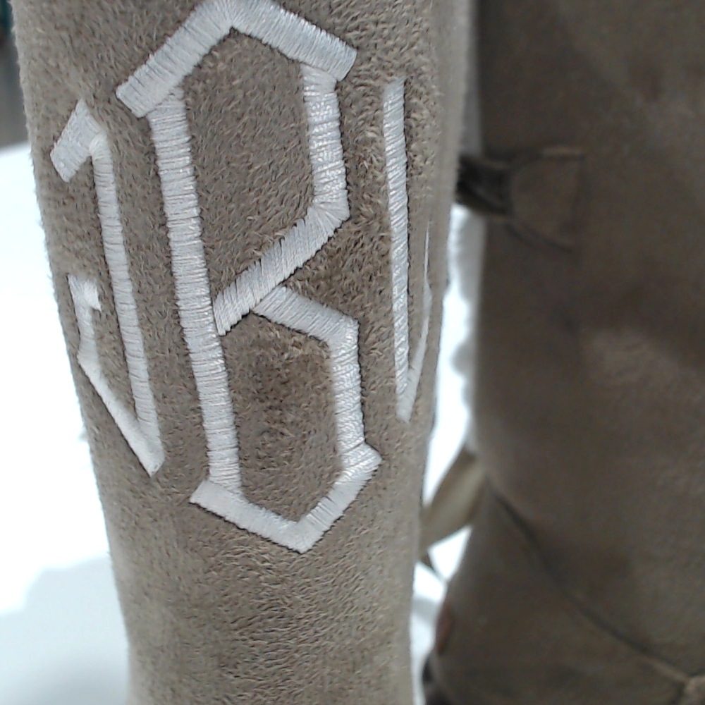 BLOOPER SHOES: Monogrammed Sherpa Tie Booties
