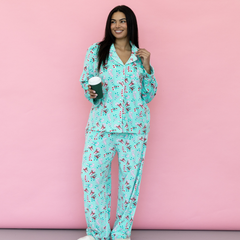 Monogrammed Softspun Pajama Set | Merry Mint