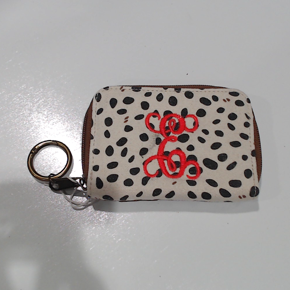 BLOOPER ACCESSORY: Monogrammed Keychain Wallet