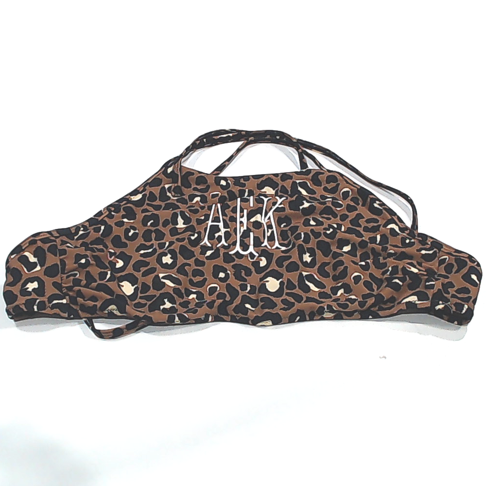 BLOOPER SWIM: Monogrammed High Neck Bikini Top