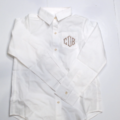 BLOOPER KIDS: Monogrammed Kids Button Down Tunic