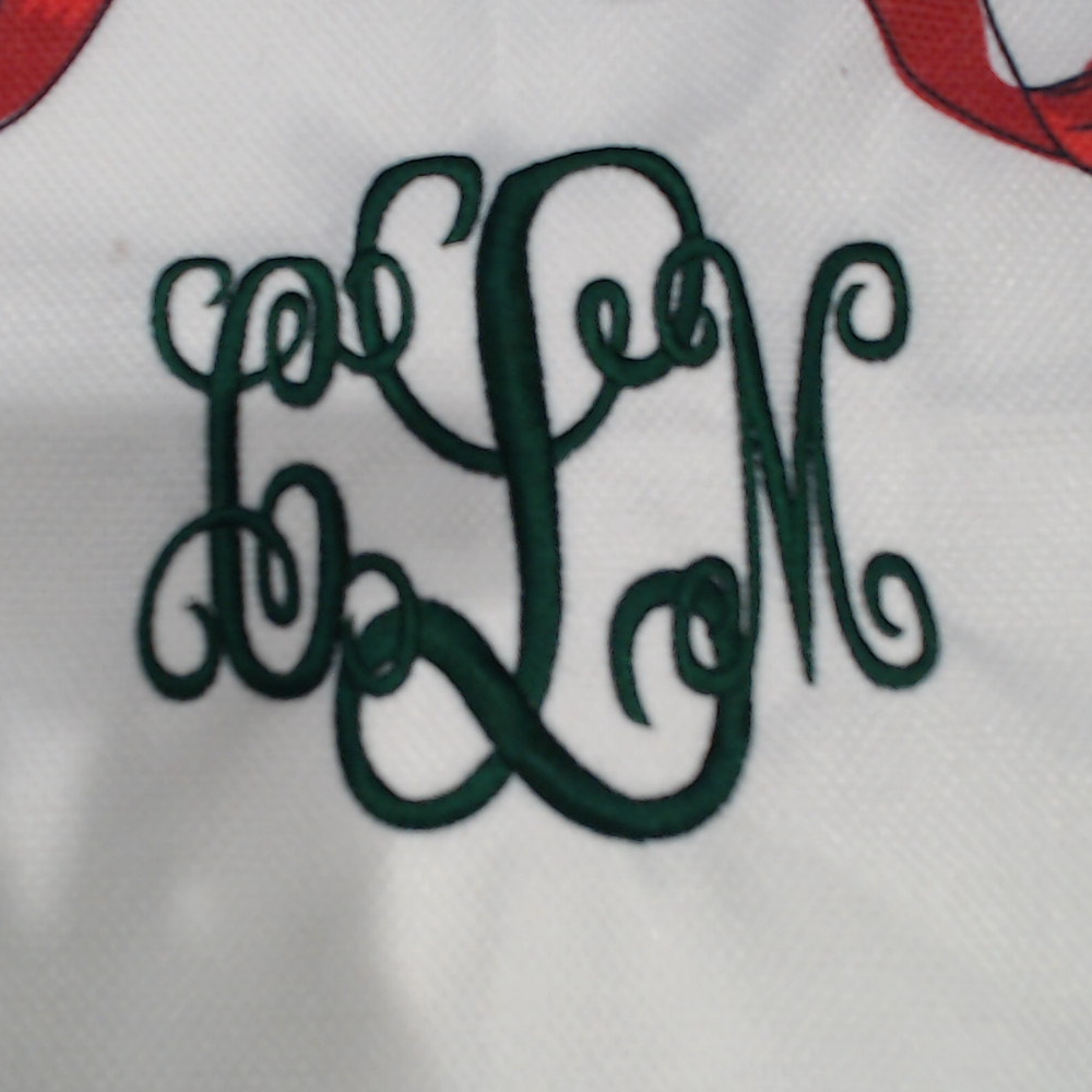 BLOOPER ACCESSORY: Monogrammed Christmas Pillow Sham