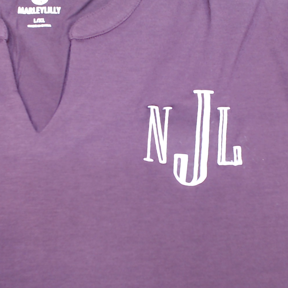 BLOOPER CLOTHING: Monogrammed Peplum Top