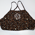 BLOOPER SWIM: Monogrammed High Neck Bikini Top