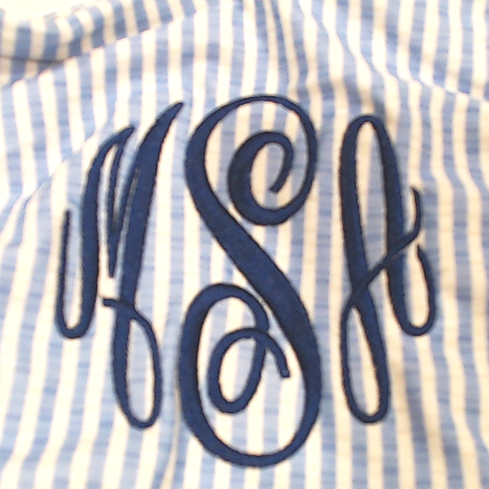 BLOOPER SWIM: Monogrammed High Neck Bikini Top