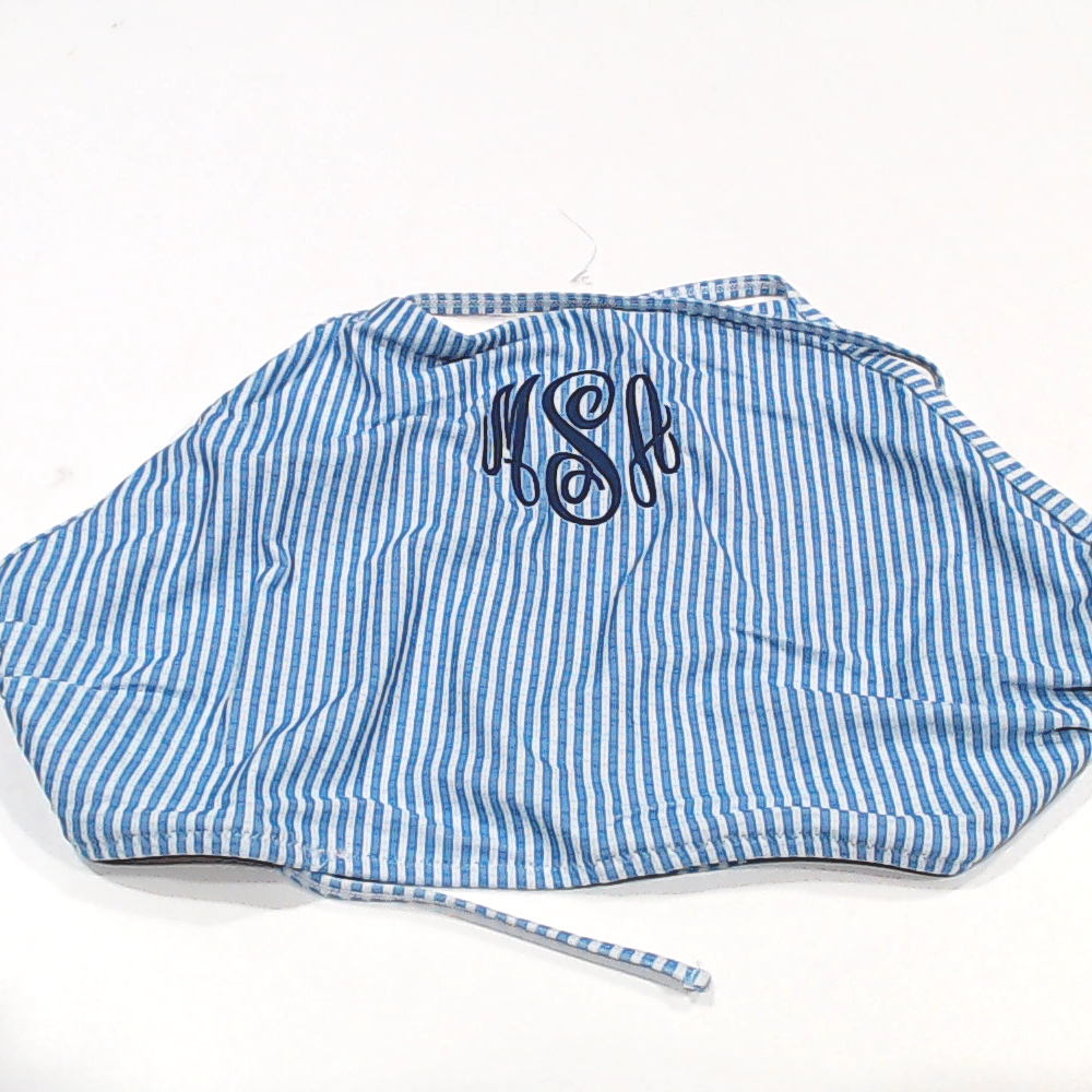 BLOOPER SWIM: Monogrammed High Neck Bikini Top
