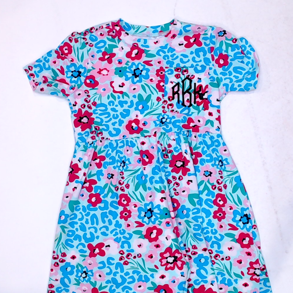 BLOOPER KIDS: Monogrammed Kids T-Shirt Dress