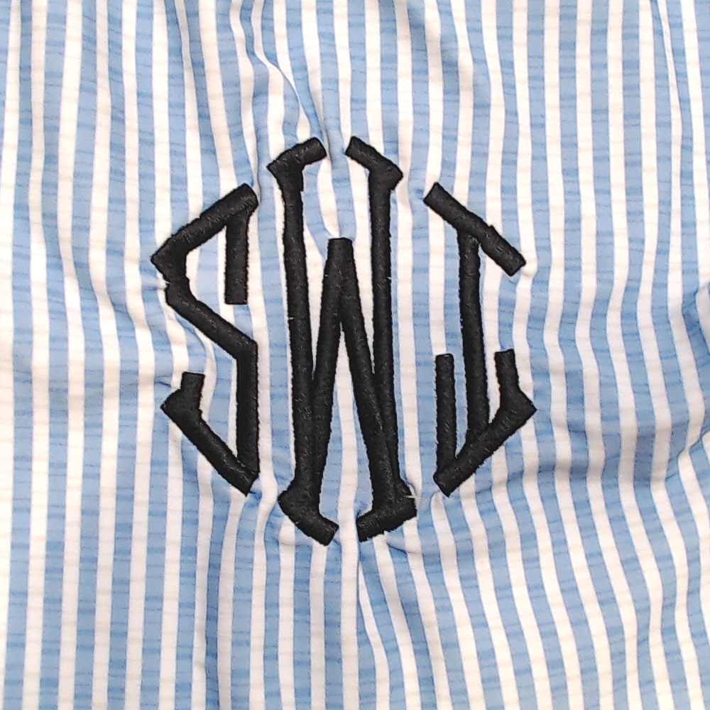 BLOOPER SWIM: Monogrammed Ruched Tankini