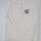 BLOOPER CLOTHING: Monogrammed Waffle Henley Tunic