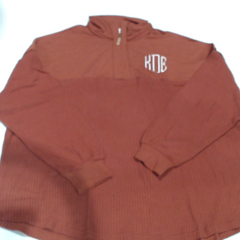 BLOOPER CLOTHING: Monogrammed Waffle Knit Pullover