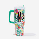 Monogrammed Travel Tumbler | Wild Blooms 40oz