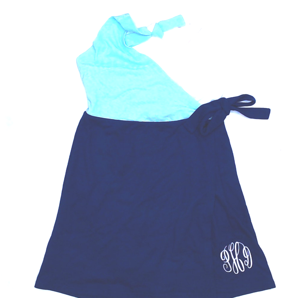 BLOOPER SWIM: Monogrammed Wrap Cover  Up