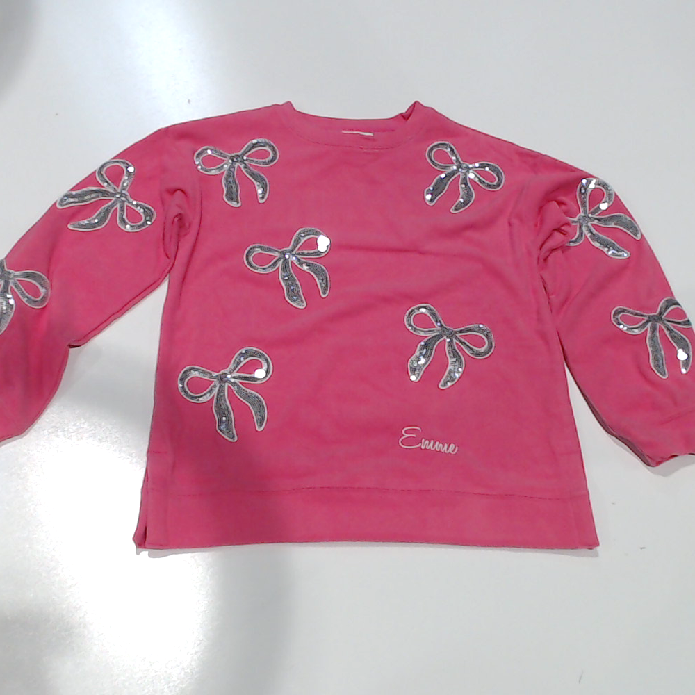 BLOOPER KIDS: Monogrammed Kids Sequin Bow Sweatshirt