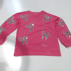 BLOOPER KIDS: Monogrammed Kids Sequin Bow Sweatshirt