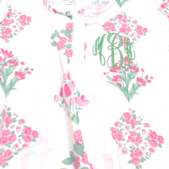 BLOOPER CLOTHING: Monogrammed Ruffle Pajama Top
