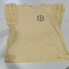 BLOOPER CLOTHING: Monogrammed Flutter Sleeve Top