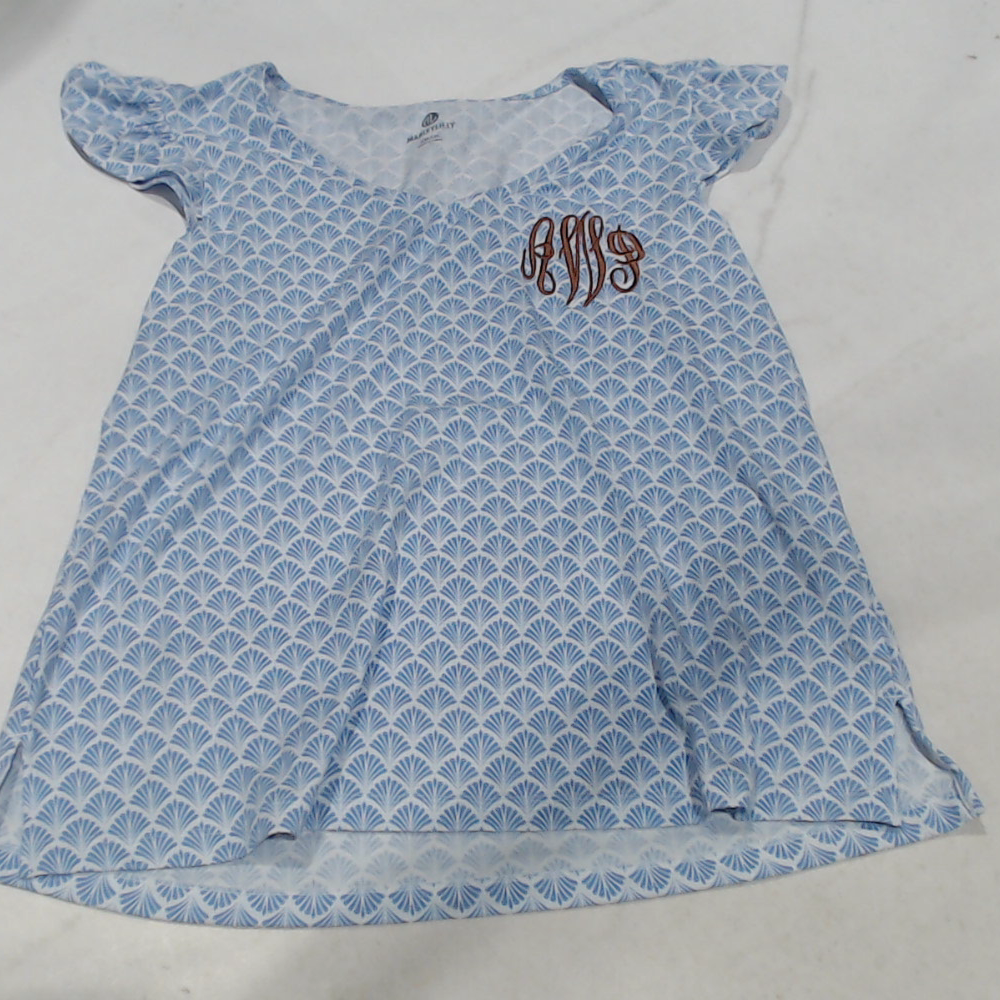 BLOOPER CLOTHING: Monogrammed Ruffle Pajama Top