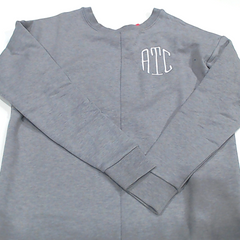 BLOOPER CLOTHING: Monogrammed Open Back Sweatshirt