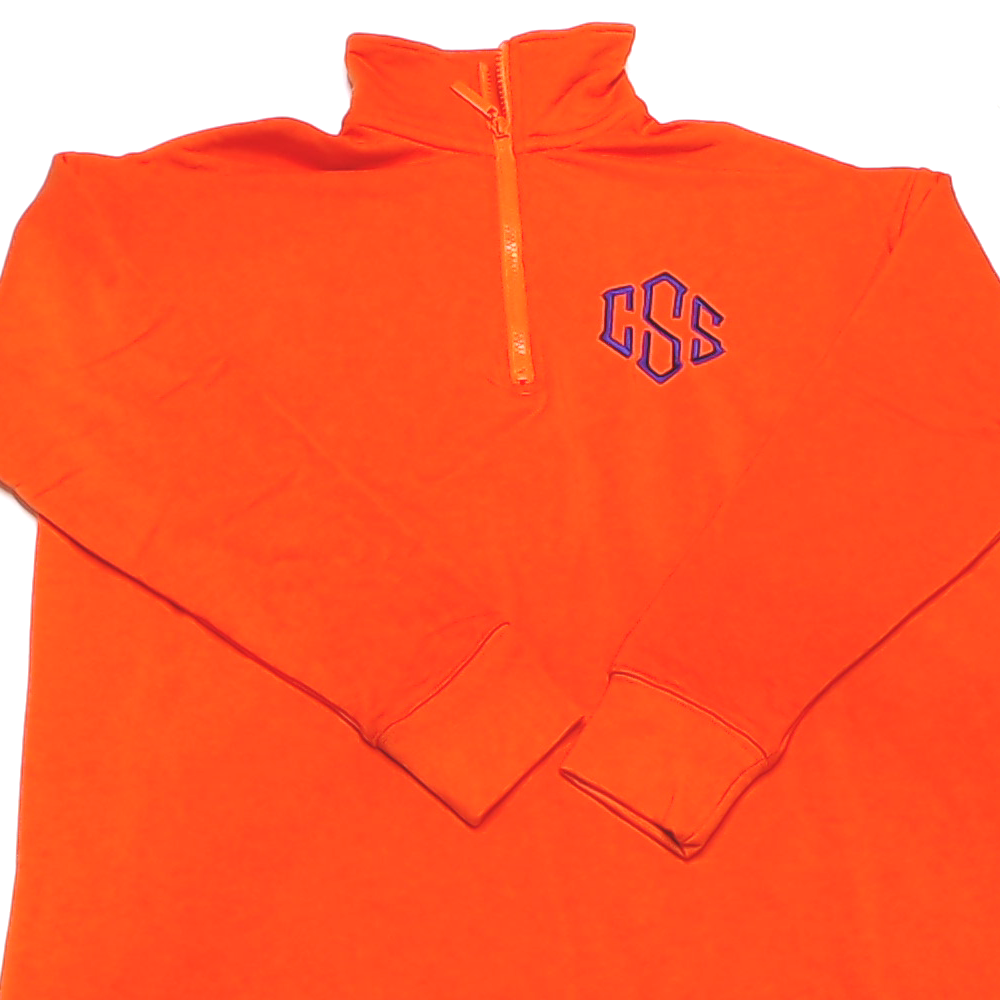 BLOOPER CLOTHING: Monogrammed Quarter Zip Sweatshirt
