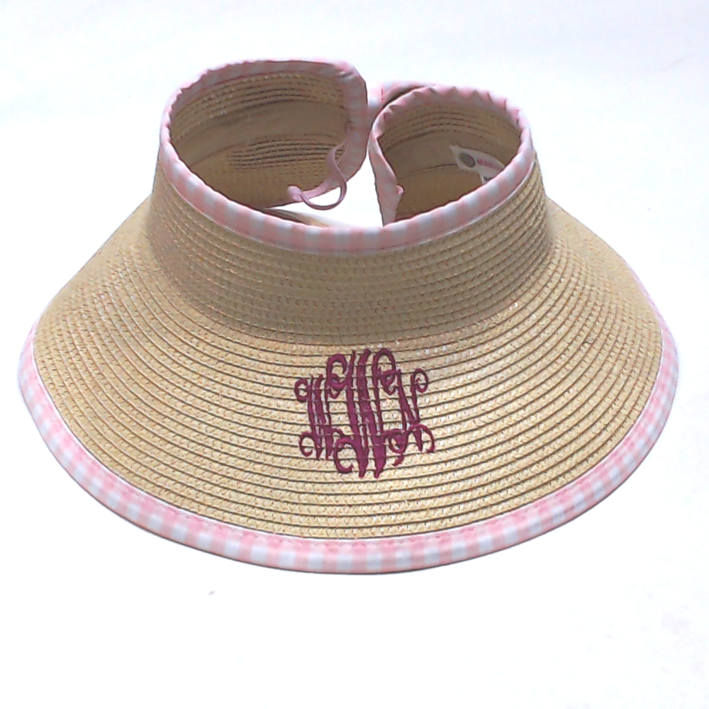 BLOOPER ACCESSORY: Monogrammed Packable Straw Visor