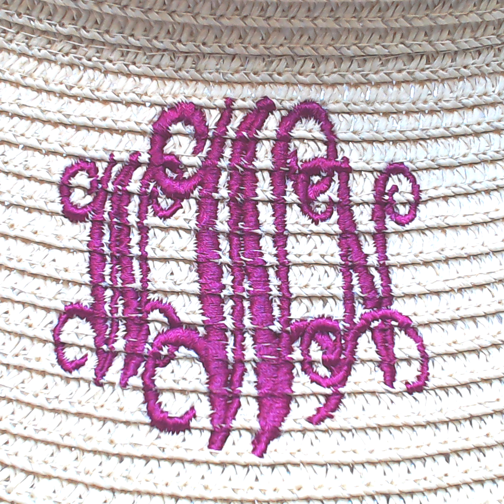 BLOOPER ACCESSORY: Monogrammed Packable Straw Visor