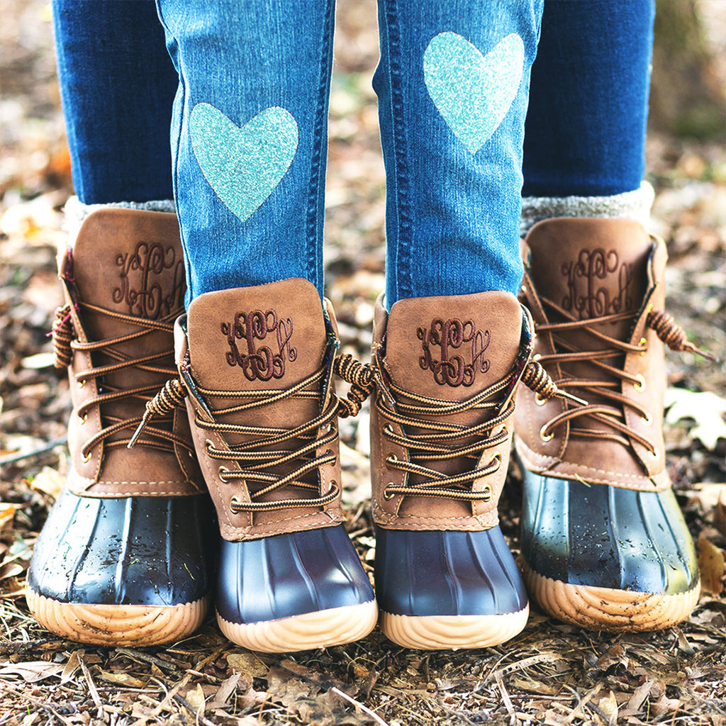 kids duck boots with matching mom shoes