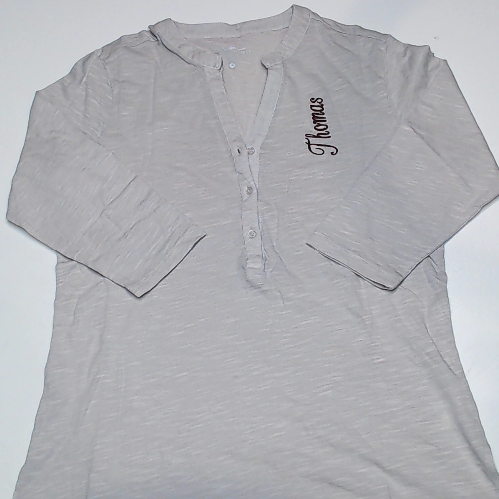 BLOOPER CLOTHING: Monogrammed Henley