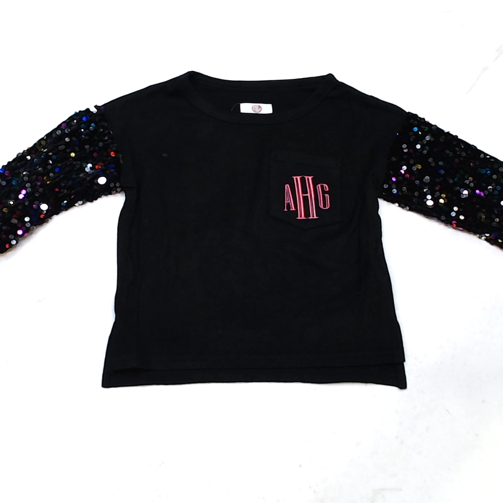 BLOOPER KIDS: Monogrammed Kids Sequin Sweatshirt