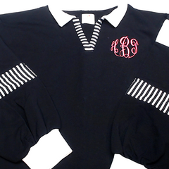 BLOOPER CLOTHING: Monogrammed Colorblock Sweatshirt