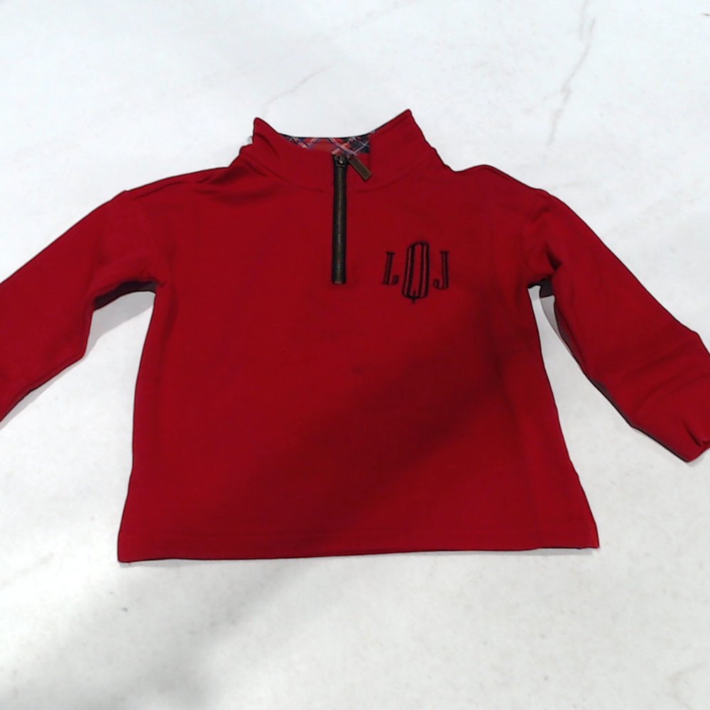 BLOOPER KIDS: Monogrammed Kids Quarter Zip Sweatshirt