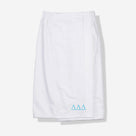 Delta Delta Delta Towel Wrap | White
