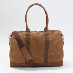 Personalized Waxed Canvas Weekender