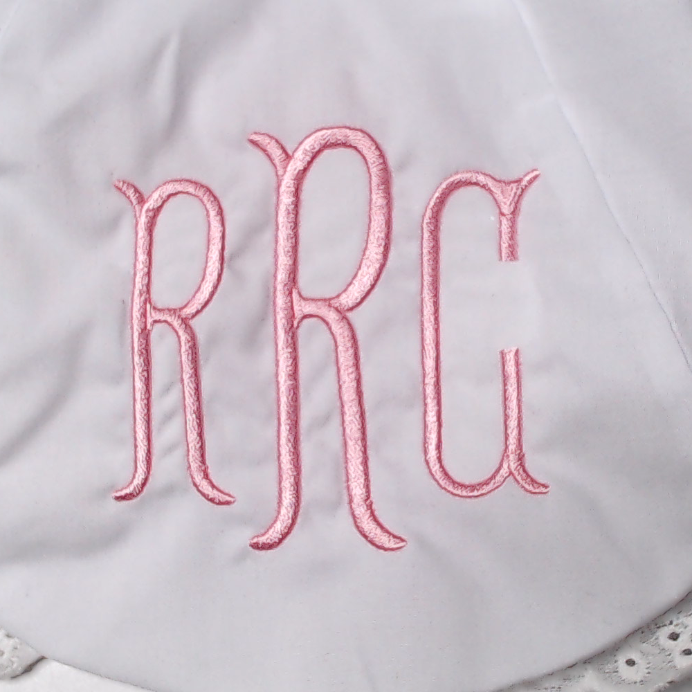 BLOOPER KIDS: Monogrammed White Eyelet Baby Bloomers
