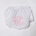 BLOOPER KIDS: Monogrammed White Eyelet Baby Bloomers