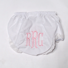 BLOOPER KIDS: Monogrammed White Eyelet Baby Bloomers