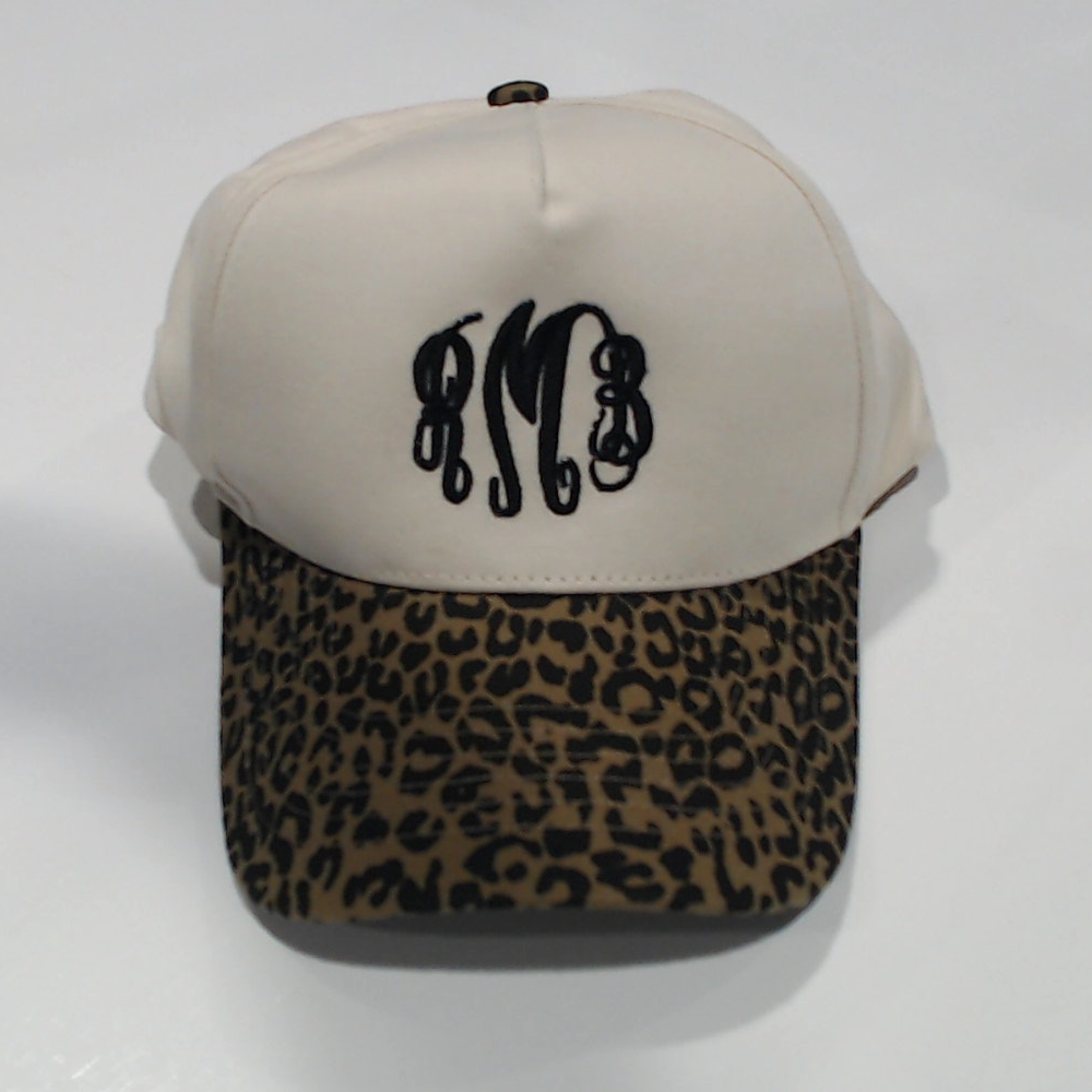 BLOOPER ACCESSORY: Monogrammed Leopard Trucker Hat