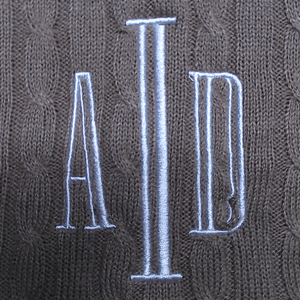 BLOOPER ACCESSORY: Monogrammed Cable Knit Scarf