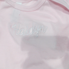 BLOOPER CLOTHING: Monogrammed Flutter Sleeve Bodysuit