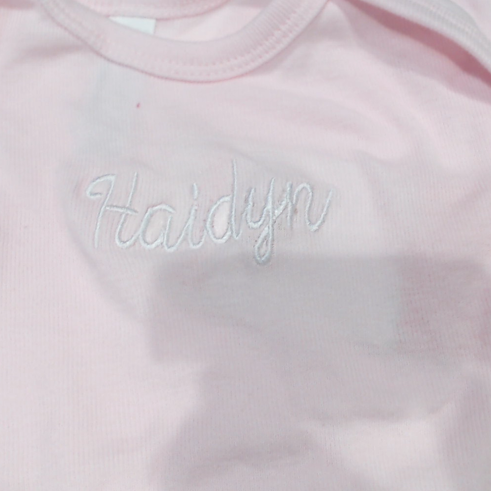 BLOOPER CLOTHING: Monogrammed Flutter Sleeve Bodysuit