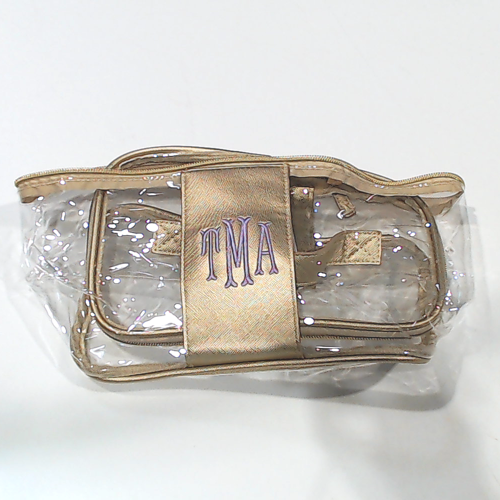 BLOOPER BAG: Monogrammed Clear Train Case