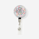 Personalized Badge Reel | Coral Floral